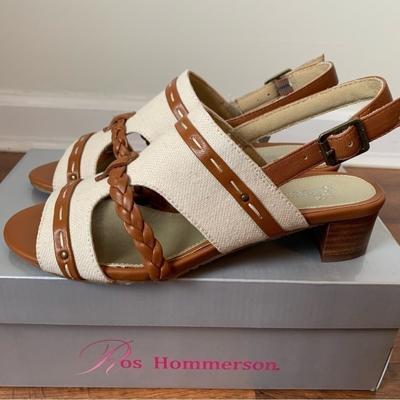 ROS HOMMERSON Textile and Genuine Leather Sandals 6 Narrow NEW - Picture 8 of 8